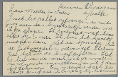 Laatste briefkaart van Johan Philips aan zijn ouders